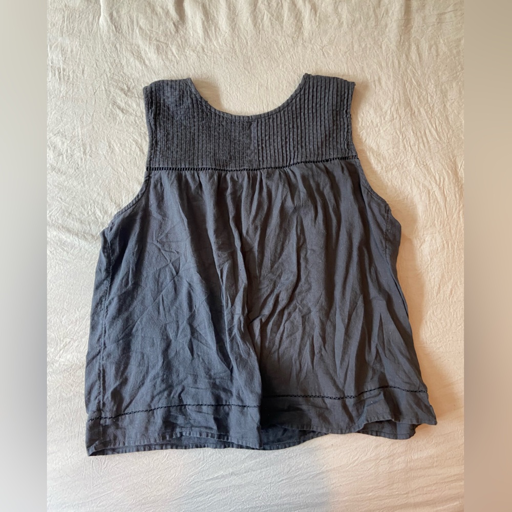 Old navy blue gray blouse